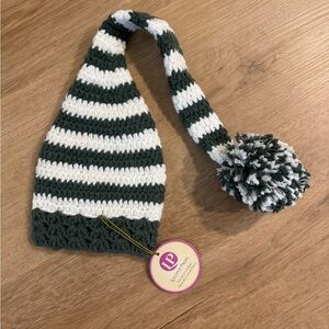Lollipop Props Infant striped stocking hat green and white new prop
